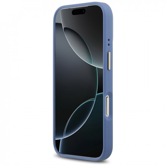 Guess 4G Strass Logo with Big Strap Metal Button MagSafe (GUHMP17LP4G4DCSB) iPhone 17 Pro Blue