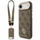 Guess 4G Strass Logo with Big Strap Metal Button MagSafe (GUHMP17MP4G4DCSW) iPhone 17 Air Brown