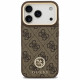 Guess 4G Strass Logo with Big Strap Metal Button MagSafe (GUHMP17LP4G4DCSW) iPhone 17 Pro Brown