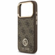 Guess 4G Strass Logo with Big Strap Metal Button MagSafe (GUHMP17LP4G4DCSW) iPhone 17 Pro Brown