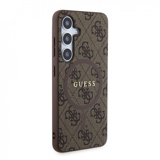 Guess 4G Collection Leather MagSafe (GUHMZF7P4MSEGCW) Samsung Galaxy Z Flip7 Brown