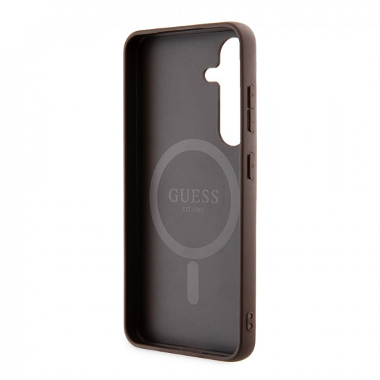 Guess 4G Collection Leather MagSafe (GUHMZF7P4MSEGCW) Samsung Galaxy Z Flip7 Brown
