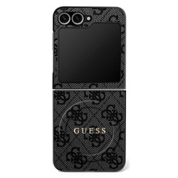 Guess 4G Collection Leather MagSafe (GUHMZF7P4MSEGCK) Samsung Galaxy Z Flip7 Black