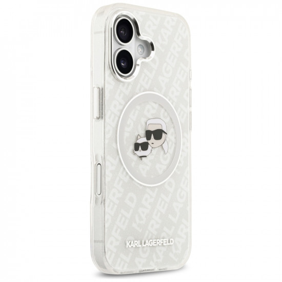 Karl Lagerfeld IML Glitter K&C Heads Logo MagSafe (KLHMP17SHMKBKCHOG) iPhone 17 Grey Karl Lagerfeld IML Glitter K&C Heads Logo MagSafe (KLHMP17SHMKBKCHOG) iPhone 17 Grey