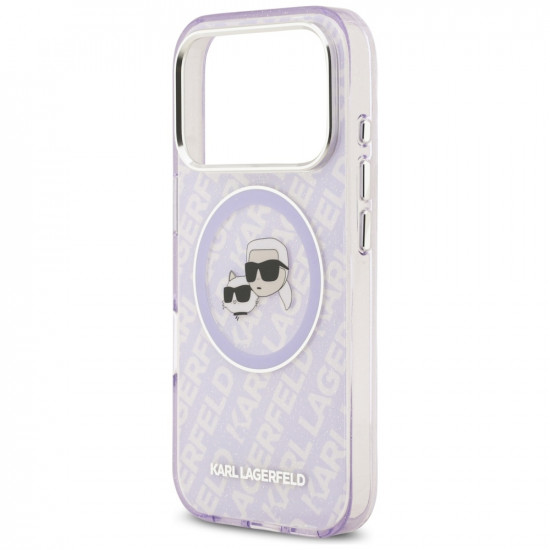 Karl Lagerfeld IML Glitter K&C Heads Logo MagSafe (KLHMP17XHMKBKCHOU) iPhone 17 Pro Max Purple Karl Lagerfeld IML Glitter K&C Heads Logo MagSafe (KLHMP17XHMKBKCHOU) iPhone 17 Pro Max Purple