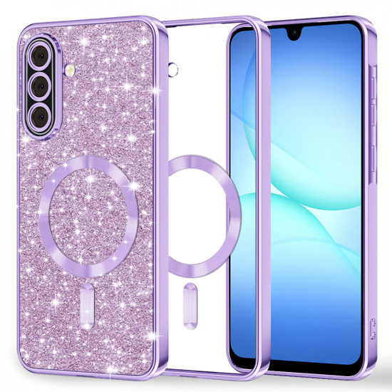 Techsuit Luxury Glitter MagSafe Samsung Galaxy A17 5G / A17 4G Light Purple