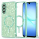 Techsuit Luxury Glitter MagSafe Samsung Galaxy A17 5G / A17 4G Light Green