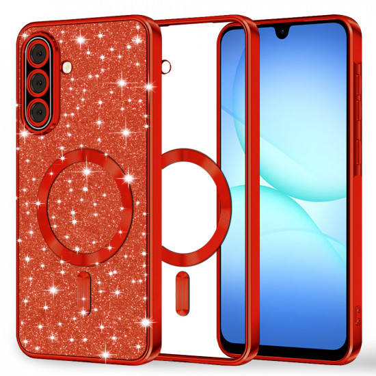 Techsuit Luxury Glitter MagSafe Samsung Galaxy A17 5G / A17 4G Red