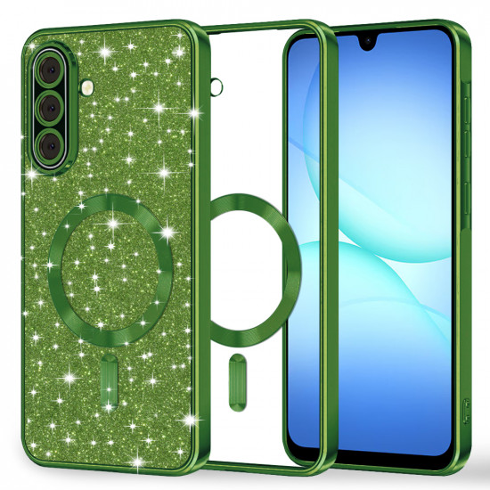 Techsuit Luxury Glitter MagSafe Samsung Galaxy A17 5G / A17 4G Deep Green