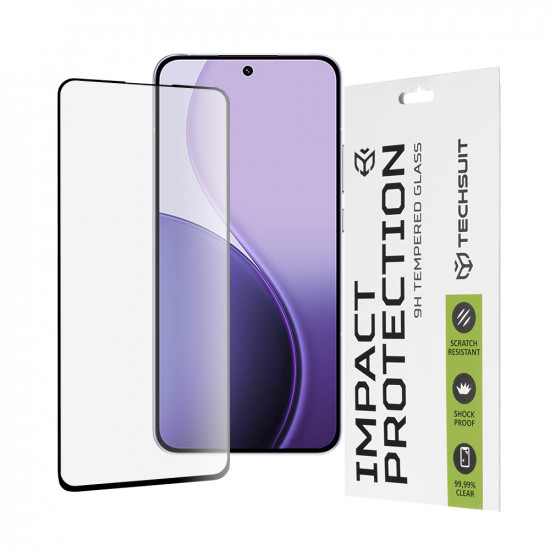 Techsuit 111D Full Cover / Full Glue Glass Oppo Reno14 F / Reno14 FS 5G Black