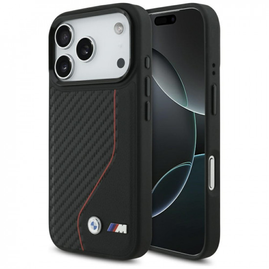 Case BMW M Carbon Line &amp; Logo MagSafe for iPhone 17 Pro red