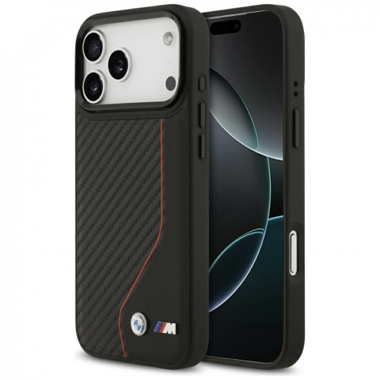 Case BMW M Carbon Line &amp; Logo MagSafe for iPhone 17 Pro Max red