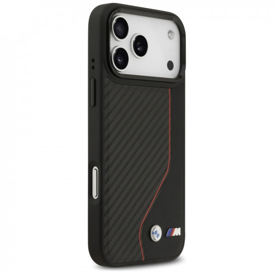 Case BMW M Carbon Line &amp; Logo MagSafe for iPhone 17 Pro Max red