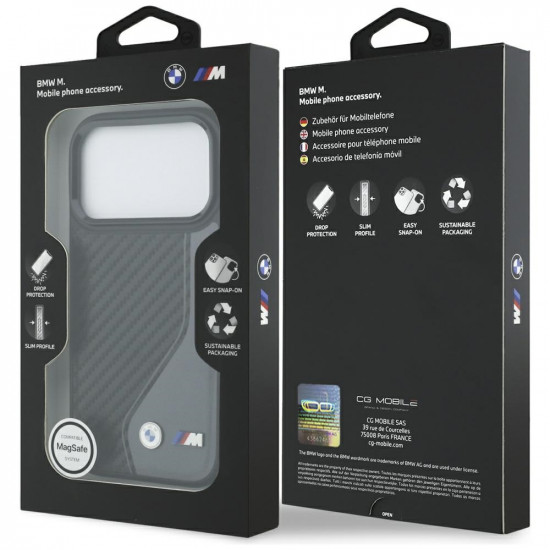 Case BMW M Carbon Logo MagSafe for iPhone 17 Pro anthracite