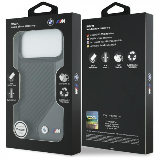 Case BMW M Carbon Logo MagSafe for iPhone 17 Pro Max anthracite Case BMW M Carbon Logo MagSafe for iPhone 17 Pro Max anthracite