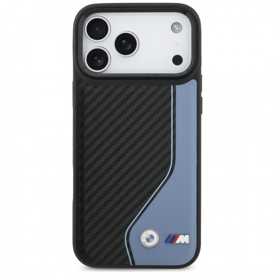 Case BMW M Carbon Logo MagSafe for iPhone 17 Pro Max blue