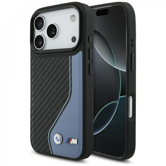 Case BMW M Carbon Logo MagSafe for iPhone 17 Pro blue