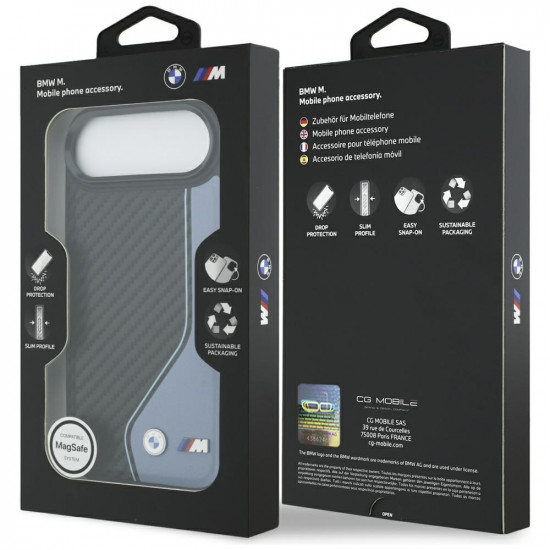 Case BMW M Carbon Logo MagSafe for iPhone 17 Air blue