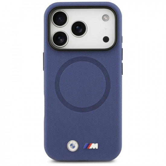 BMW M FW Metal Logo MagSafe Case for iPhone 17 Pro Navy Blue