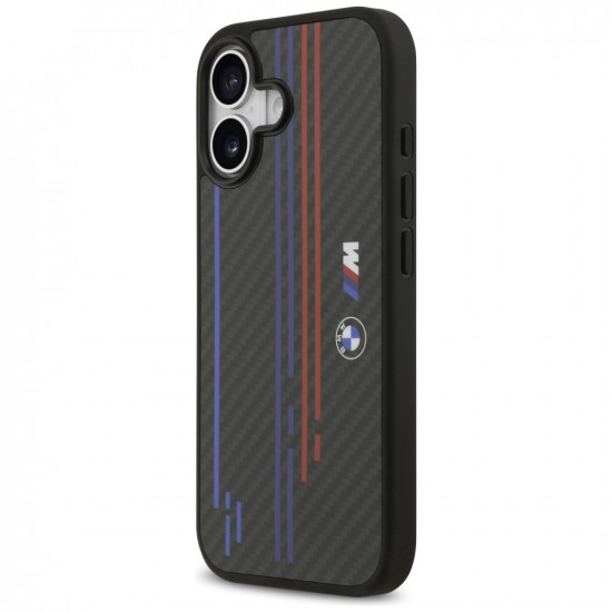 Case BMW M Kevlar Lines & Logo MagSafe for iPhone 17 black Case BMW M Kevlar Lines & Logo MagSafe for iPhone 17 black