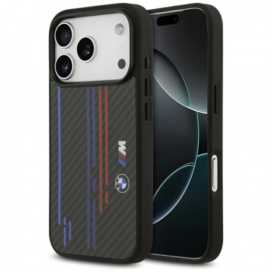 Case BMW M Kevlar Lines & Logo MagSafe for iPhone 17 Pro black Case BMW M Kevlar Lines & Logo MagSafe for iPhone 17 Pro black