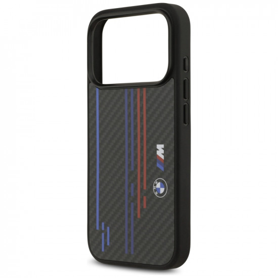 Case BMW M Kevlar Lines & Logo MagSafe for iPhone 17 Pro black Case BMW M Kevlar Lines & Logo MagSafe for iPhone 17 Pro black