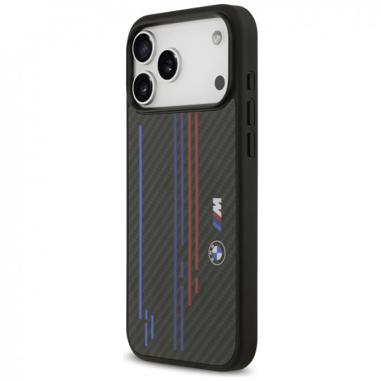 Case BMW M Kevlar Lines & Logo MagSafe for iPhone 17 Pro Max black Case BMW M Kevlar Lines & Logo MagSafe for iPhone 17 Pro Max black