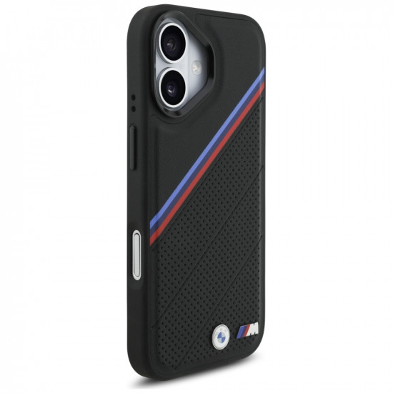BMW M Tricolor Metal Logo MagSafe Case for iPhone 17 Black
