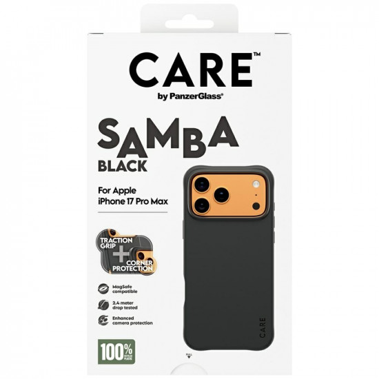 Case CARE by PanzerGlass Fashionable Samba MagSafe for iPhone 17 Pro Max black