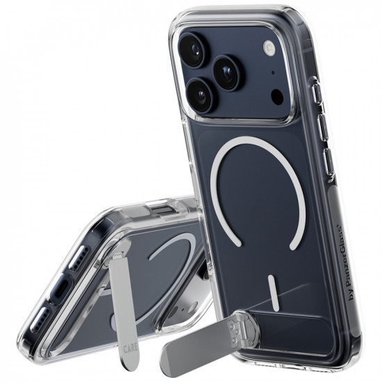 Case CARE by PanzerGlass Feature w. Kickstand MagSafe for iPhone 17 Pro transparent