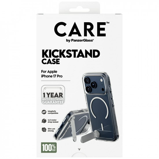 Case CARE by PanzerGlass Feature w. Kickstand MagSafe for iPhone 17 Pro transparent