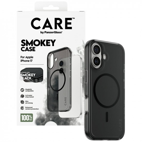 CARE by PanzerGlass Flagship Urban Explorer case in Black MagSafe for iPhone 17 smoke
