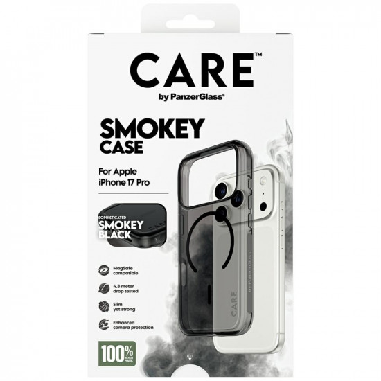 CARE by PanzerGlass Flagship Urban Explorer case in Black MagSafe for iPhone 17 Pro smoke