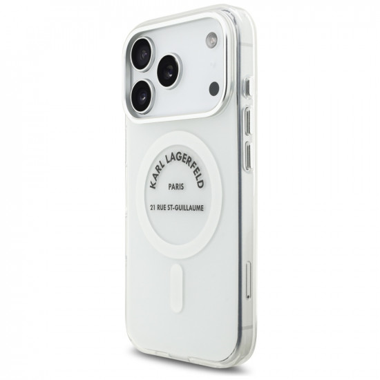 Karl Lagerfeld IML Karl RSG Logo MagSafe Case for iPhone 17 Pro Transparent Karl Lagerfeld IML Karl RSG Logo MagSafe Case for iPhone 17 Pro Transparent