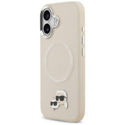 Karl Lagerfeld Karl &amp; Choupette Pins MagSafe Case for iPhone 17 Beige