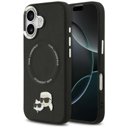 Karl Lagerfeld Karl &amp; Choupette Pins MagSafe Case for iPhone 17 Black