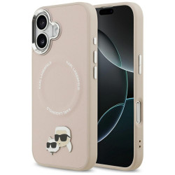 Karl Lagerfeld Karl &amp; Choupette Pins MagSafe Case for iPhone 17 Pink