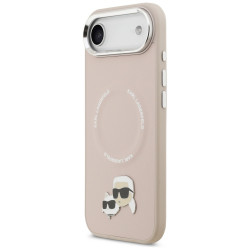 Karl Lagerfeld Karl &amp; Choupette Pins MagSafe Case for iPhone Air Pink