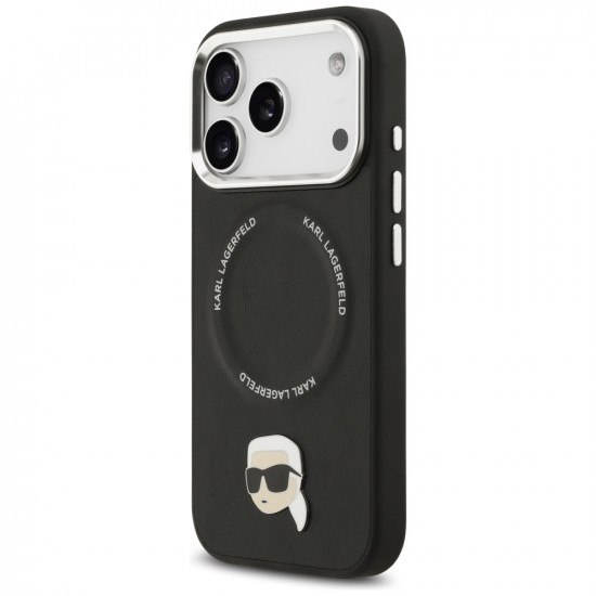 Karl Lagerfeld Karl Pin MagSafe Case for iPhone 17 Pro Black