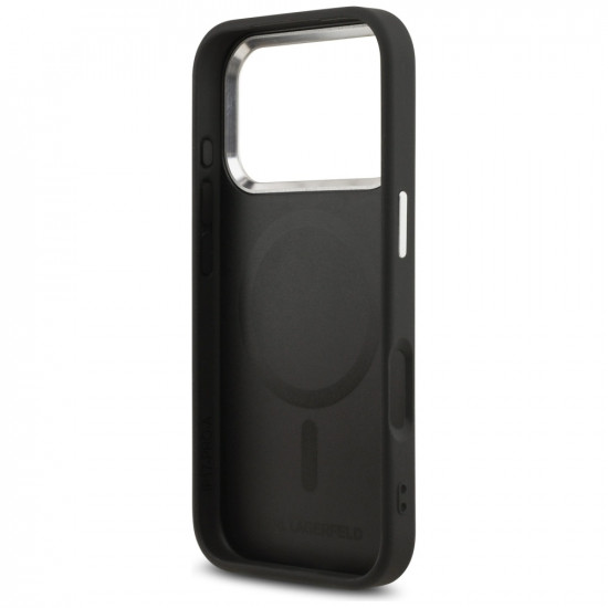 Karl Lagerfeld Karl Pin MagSafe Case for iPhone 17 Pro Black