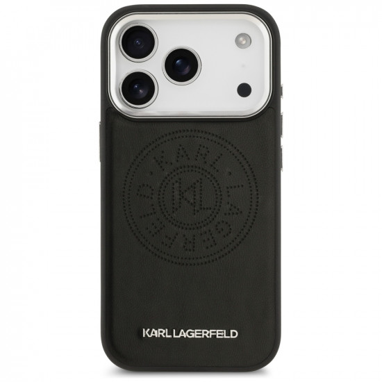 Karl Lagerfeld Point &amp; Metal Logo MagSafe Case for iPhone 17 Pro Black