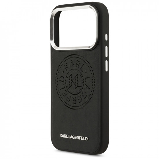 Karl Lagerfeld Point &amp; Metal Logo MagSafe Case for iPhone 17 Pro Max Black
