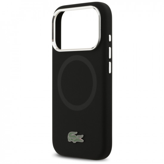 Lacoste HC Silicone Metal Logo MagSafe Case for iPhone 17 Pro Black