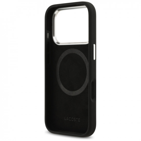 Lacoste HC Silicone Metal Logo MagSafe Case for iPhone 17 Pro Black