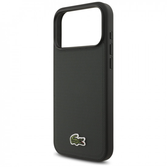 Lacoste Iconic Petit Pique Woven Logo MagSafe case for iPhone 17 Pro Max sinople