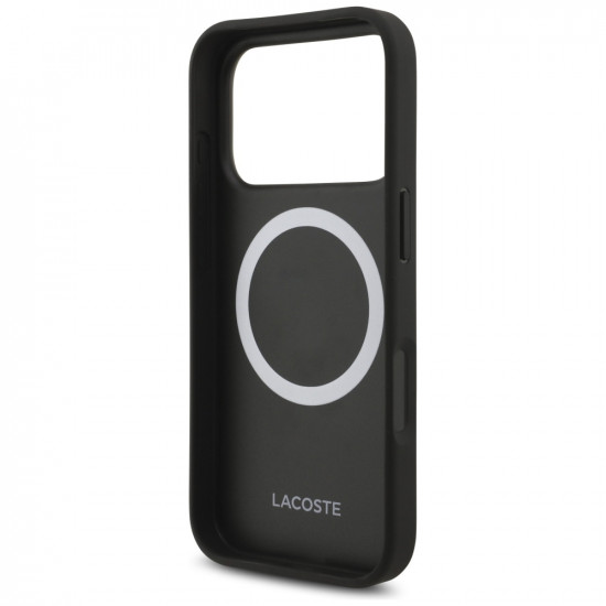 Lacoste Iconic Petit Pique Woven Logo MagSafe case for iPhone 17 Pro sinople