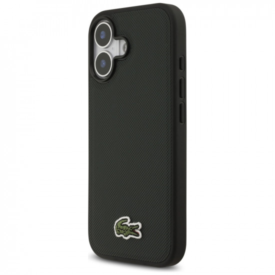 Lacoste Iconic Petit Pique Woven Logo MagSafe case for iPhone 17 sinople
