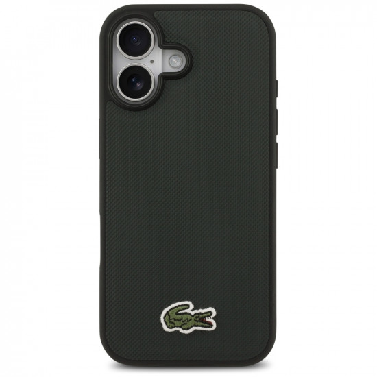 Lacoste Iconic Petit Pique Woven Logo MagSafe case for iPhone 17 sinople