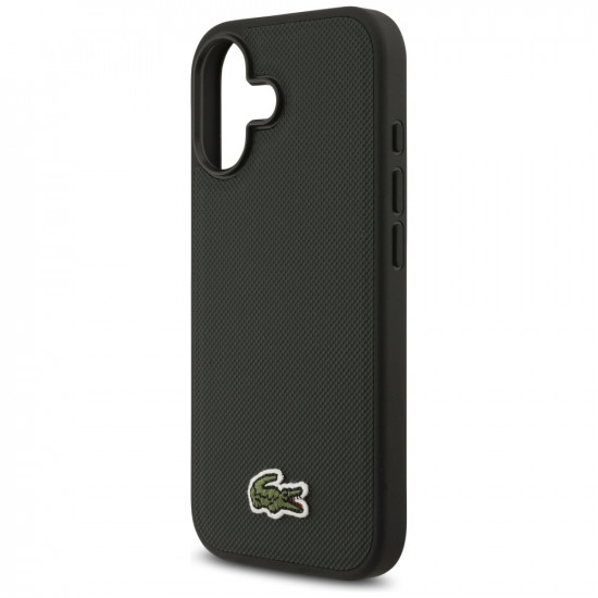 Lacoste Iconic Petit Pique Woven Logo MagSafe case for iPhone 17 sinople