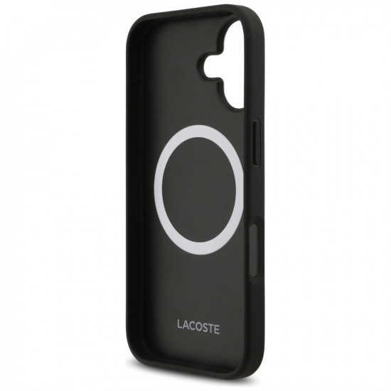 Lacoste Iconic Petit Pique Woven Logo MagSafe case for iPhone 17 sinople